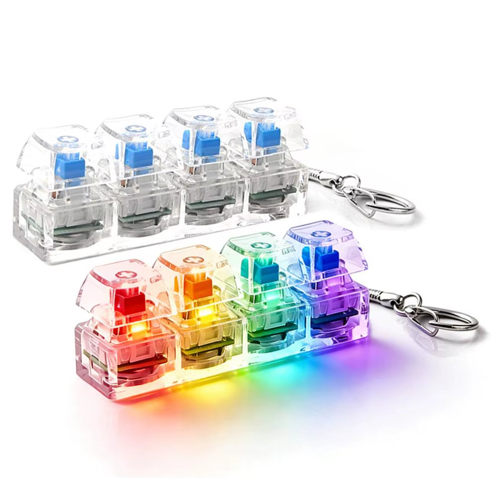 Keyboard Keychain Fidget Toy with RGB Lights